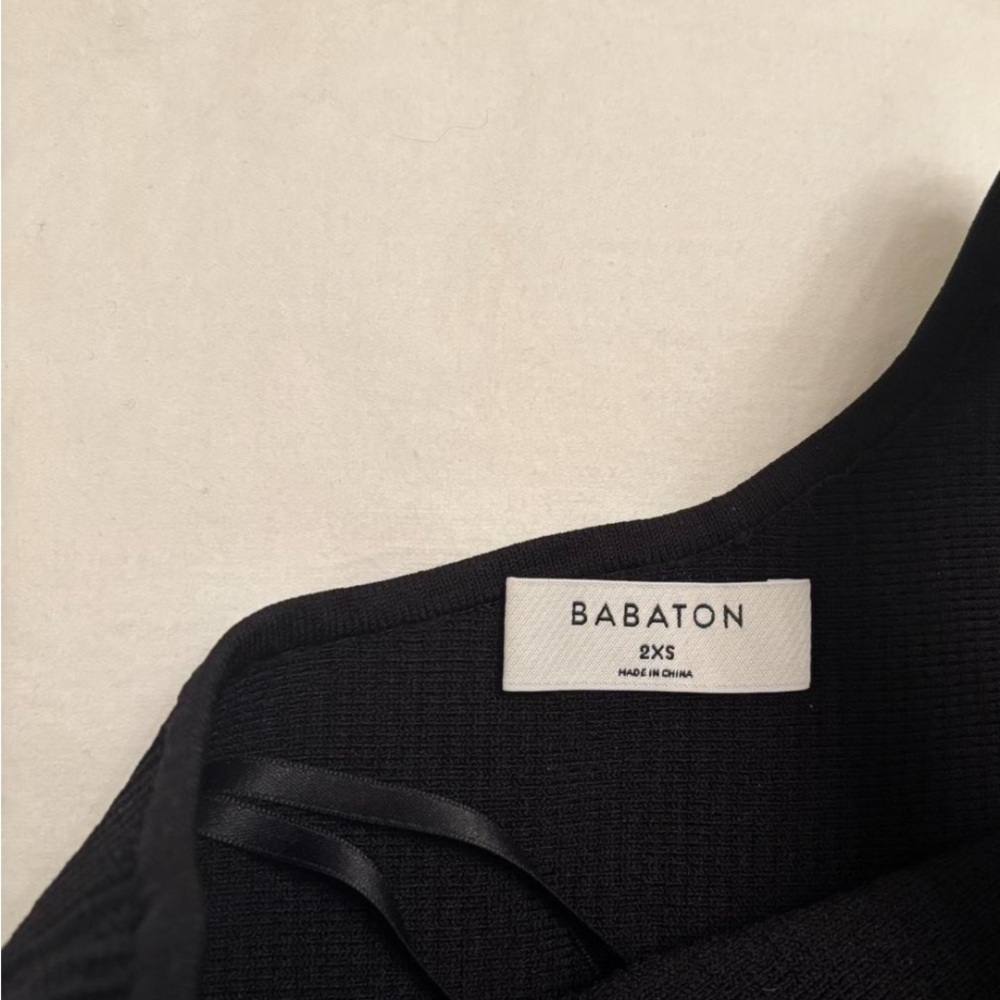Babaton Black Ribbed Knit Top - Picture 2 of 2
